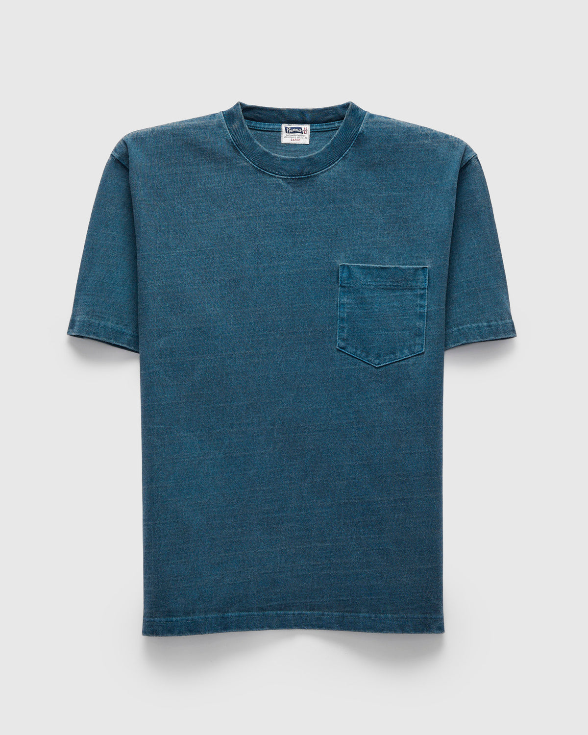 Heavyweight Pigment Dye Pocket T-Shirt in Blue – Blue Owl Workshop