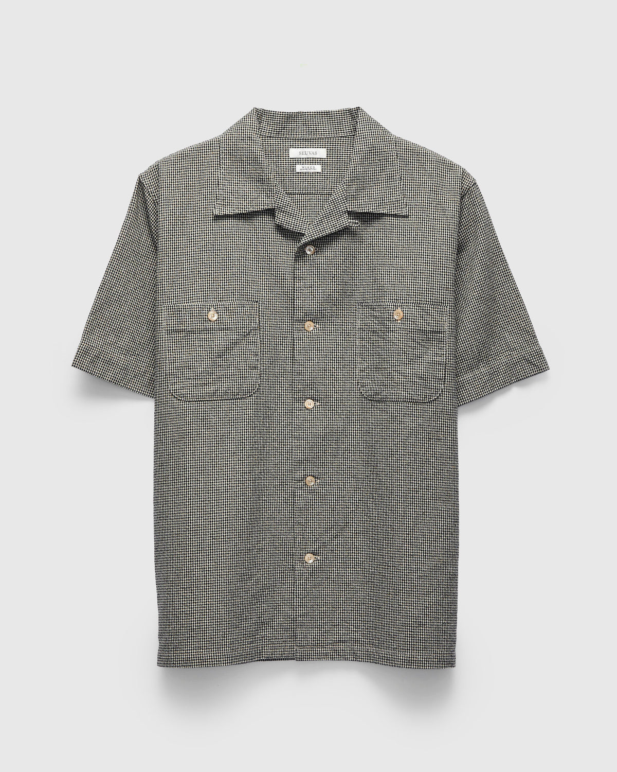 Amundsen Holiday Shirt in Mini Check – Blue Owl Workshop Si/W Amunzen Shirt