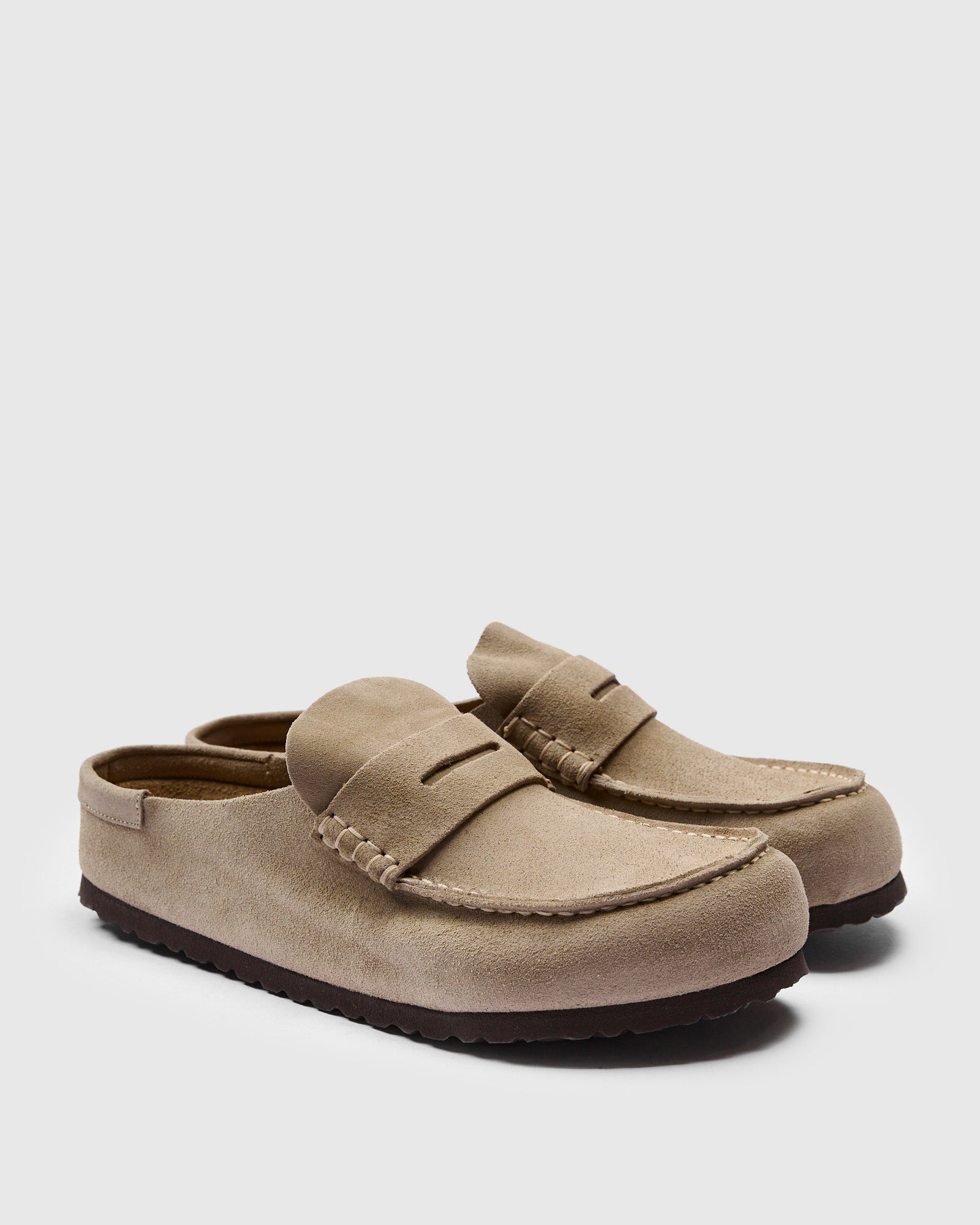 BIRKENSTOCK Naples Wrappedサンダル 43 ベージュ Naples Wrapped Clog in Taupe Suede – Blue Owl Workshop