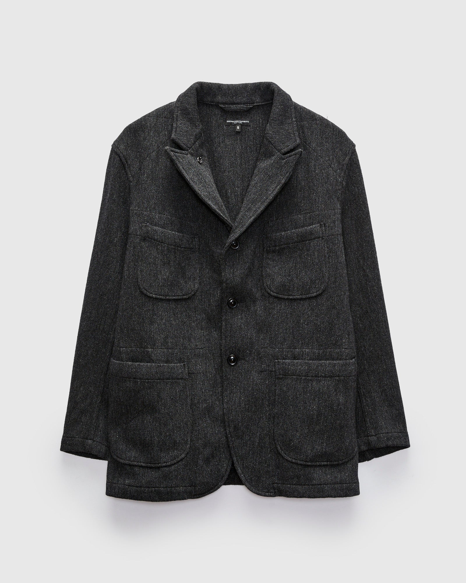 Bedford Jacket in Charcoal Wool Poly Heavy Tweed – Blue Owl Workshop