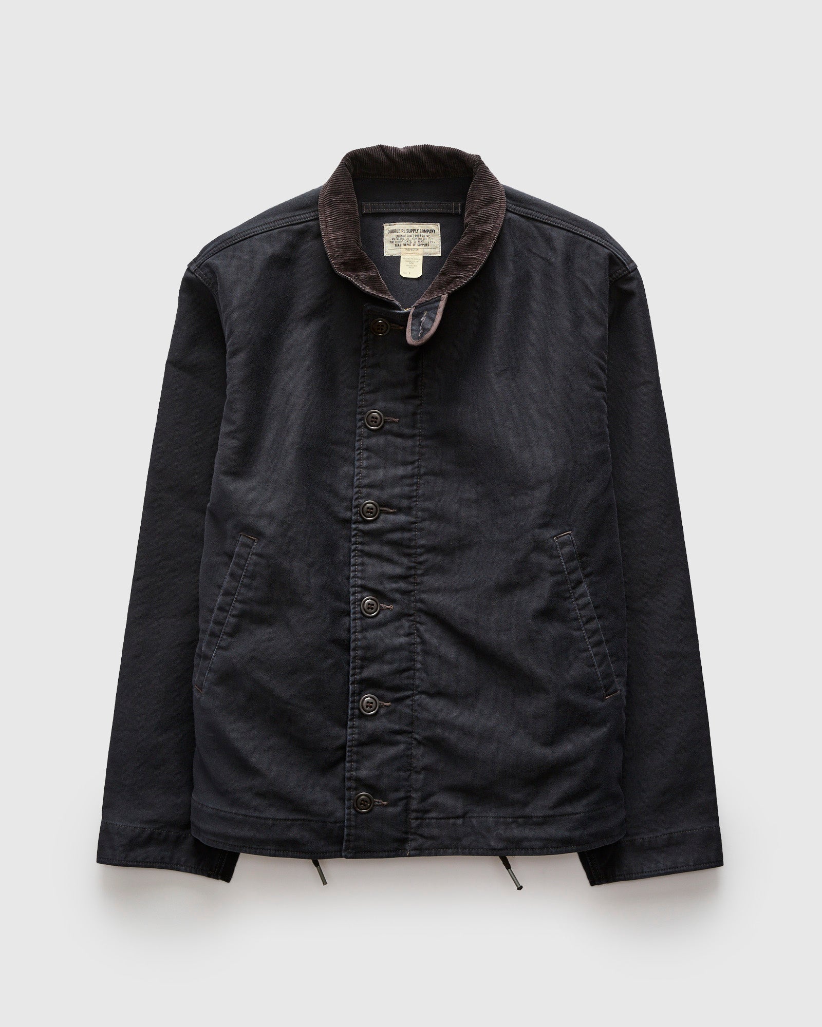 Corduroy Collar Bower Deck Jacket in Dark Navy – Blue Owl Workshop