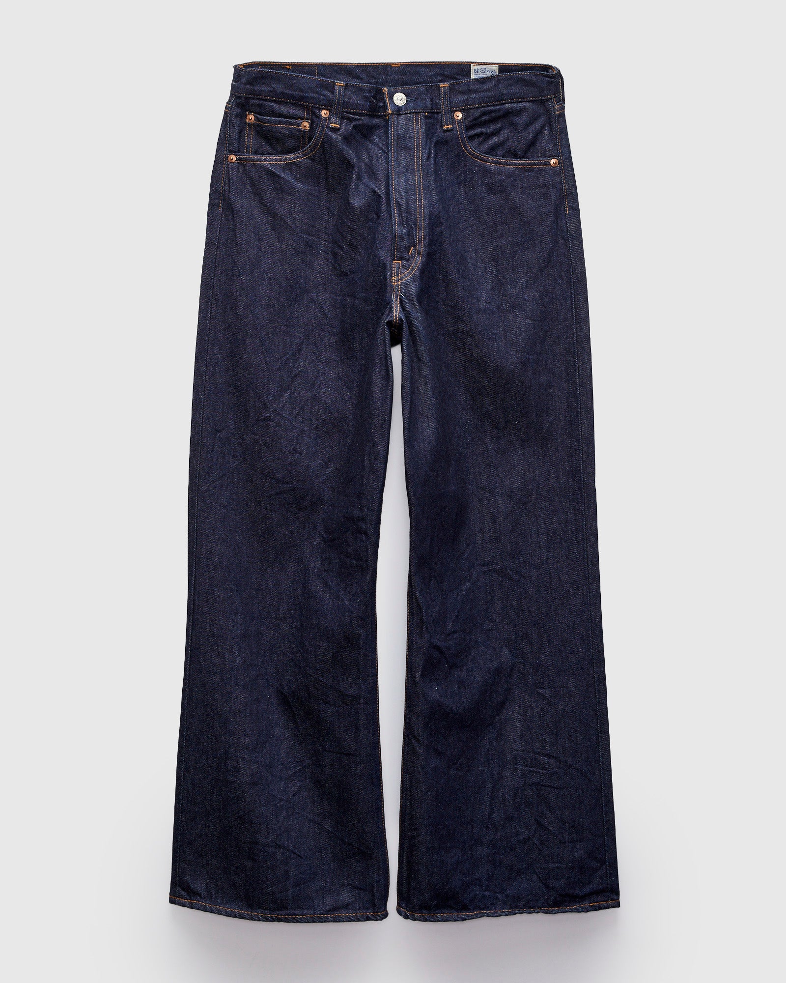 202 13.5oz Selvedge Denim - Shoe Cut Wide Flare Fit – Blue Owl