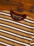 Multistripe Pocket T-Shirt in Light Brown