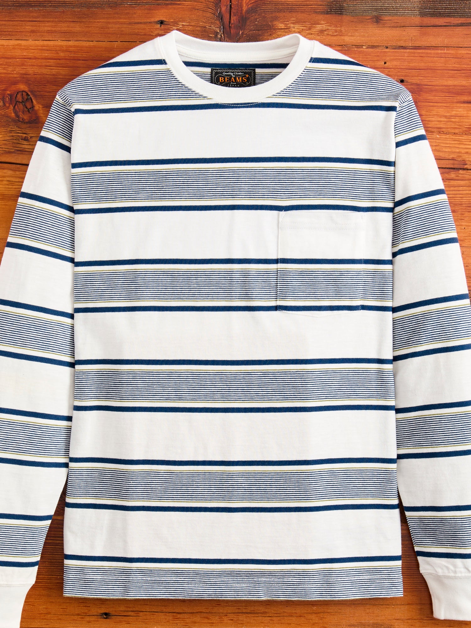 Sunny-Side Stripe Long Sleeve Pocket Tee by True Grit (Dylan) main image 0