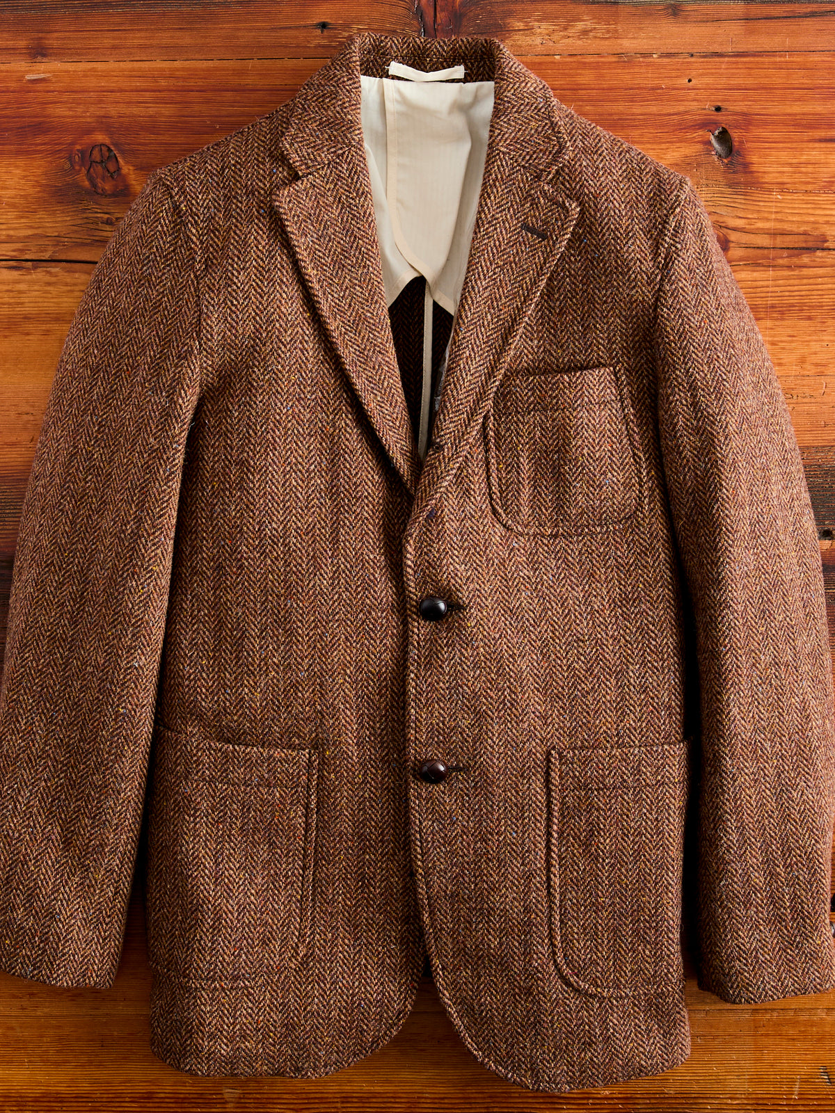 3B Comfort Harris Tweed Jacket in Lt Brown Herringbone – Blue Owl 