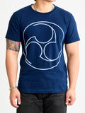 "Mitsutomoe" Bassen T-Shirt in Indigo