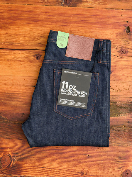 The Unbranded Brand Men's Ub122 Skinny 11oz Indigo Stretch Selvedge, Navy,  28 at  Men's Clothing store