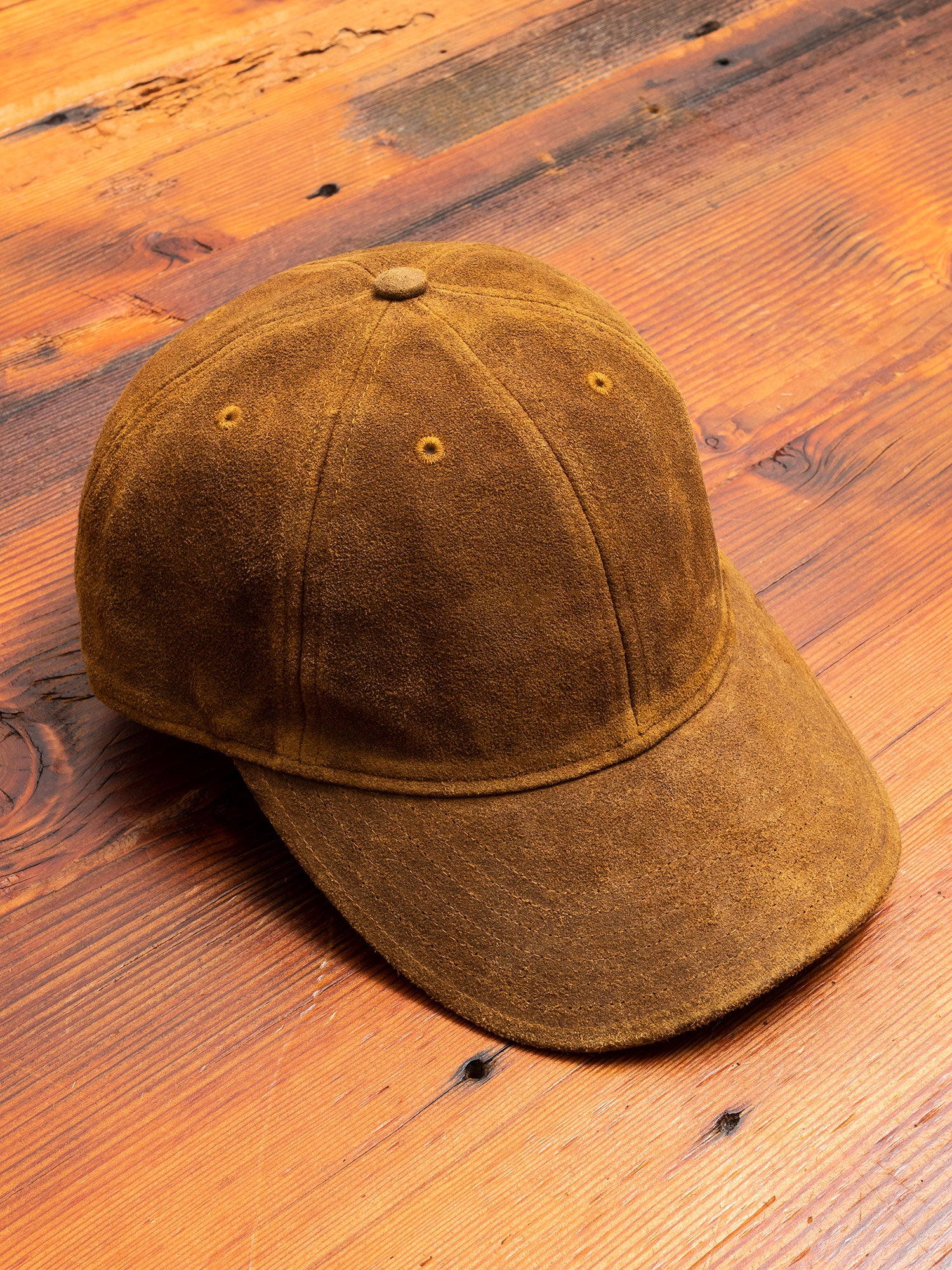 Suede Baseball Cap in Brown – Blue Owl Workshop