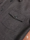 Wool Twill CPO Shirt in Grey