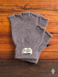 Fingerless Wool Gloves in Ash Grey