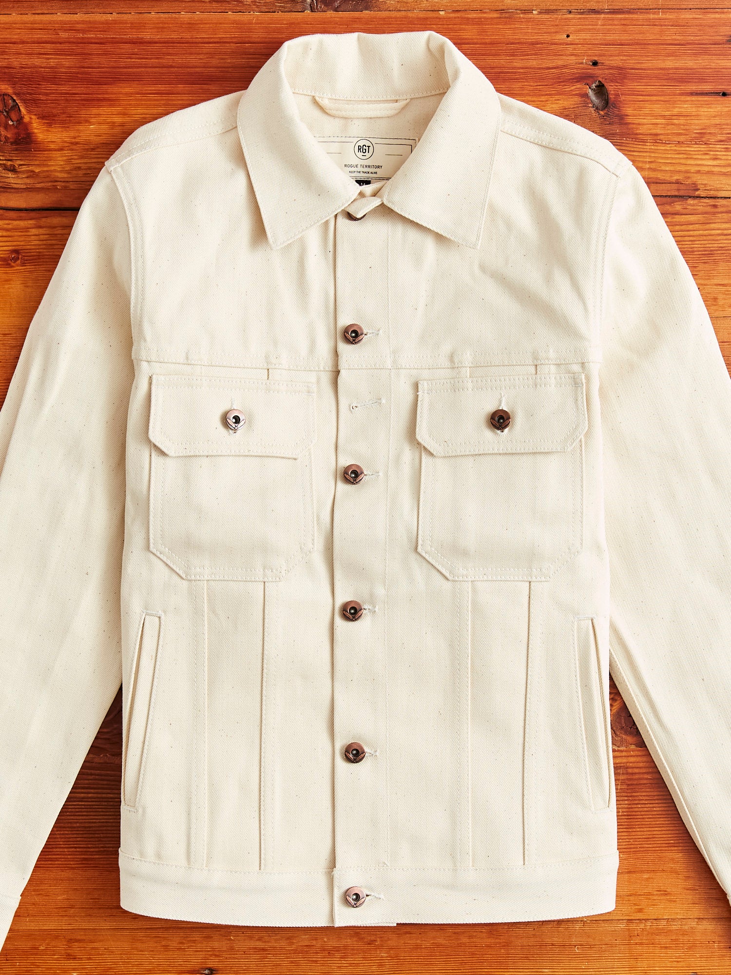 Cruiser Jacket in 14oz Ecru Selvedge Denim – Blue Owl Workshop