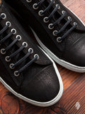 Leather Low-Top Sneaker in Black
