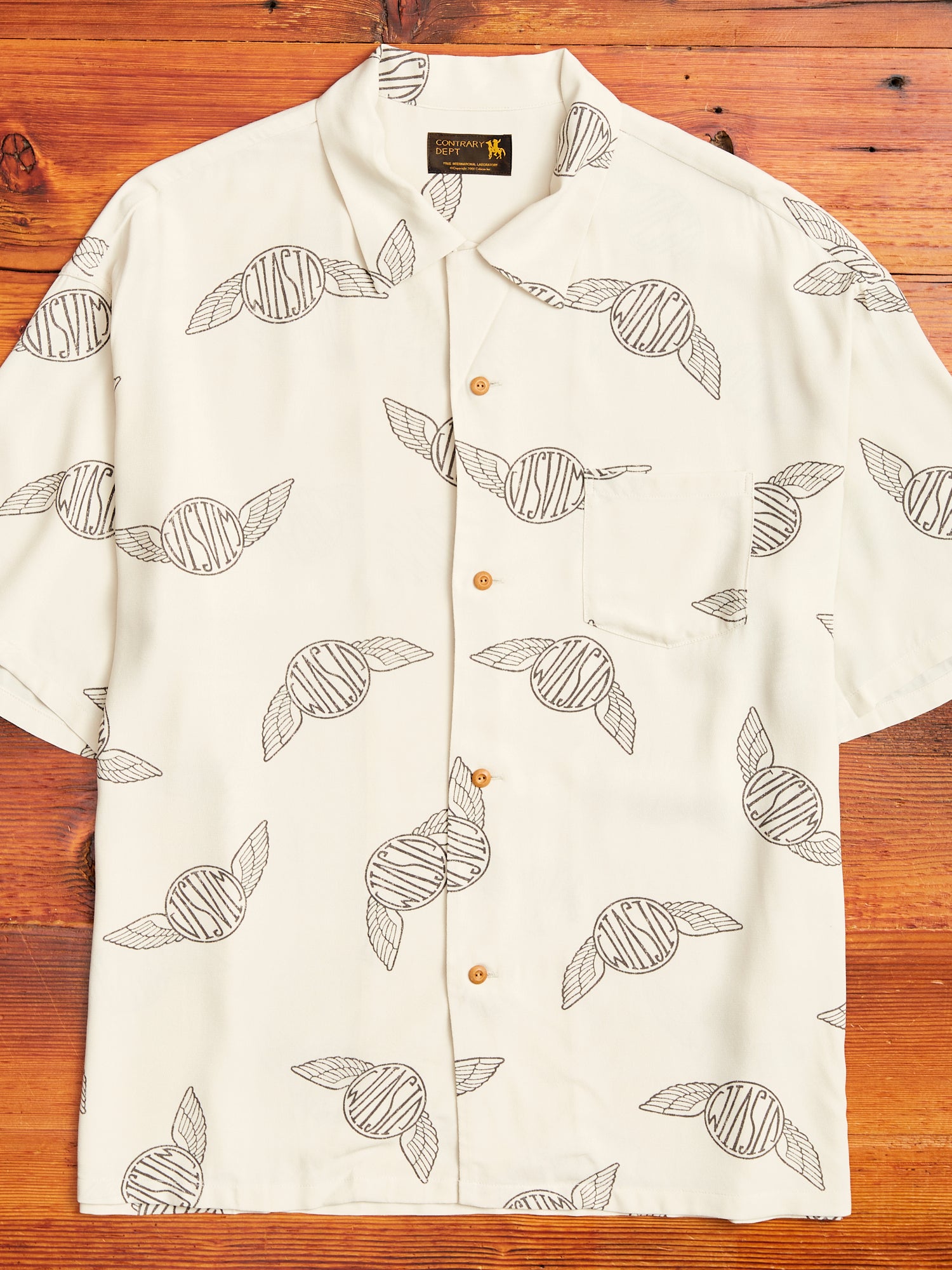 visvim ハワイアンシャツ 刺繍 超希少 XLサイズ Wallis Shirt S/S in Ivory – Blue Owl Workshop