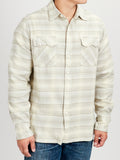 Washed Flannel Pearl Snap Shirt in Warming Grey