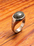 Tubby Ring in Silver/Labradorite