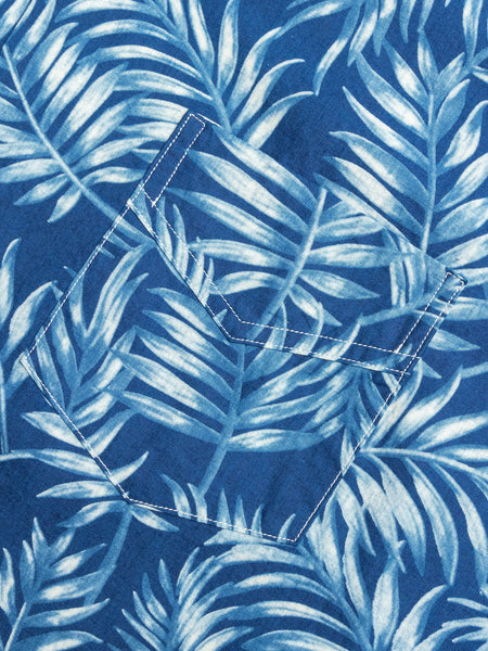 Sashiko Print Hawaiian Shirt in Indigo – Blue Owl Workshop