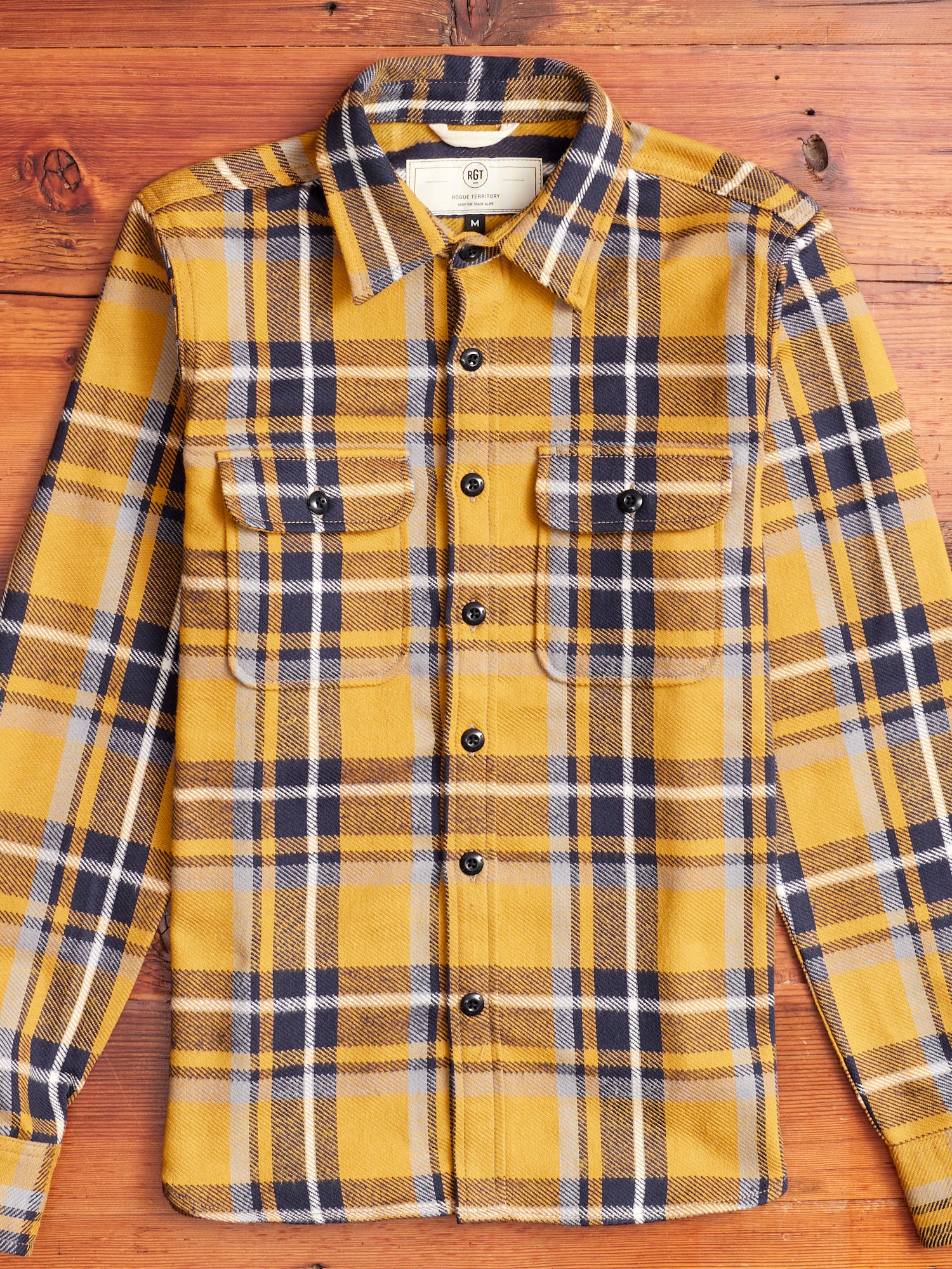Field Shirt" in Gold Plaid Blue Owl Workshop Field Shirt" in Gold Plaid Blue Owl Workshop