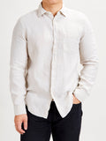 Linen Button-Up Shirt in Raw