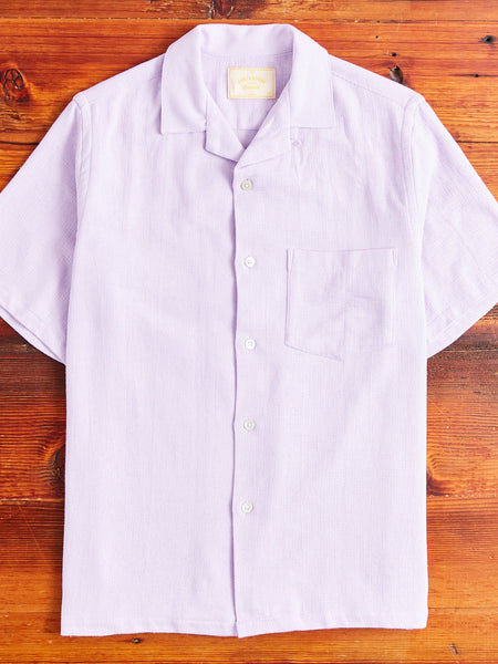Pique Button-Up Shirt in Lavanda