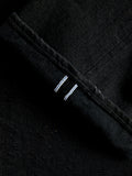 TCD-005-BK "Teacore Black" 14oz Rinsed Black Selvedge Denim - Slim Straight Fit