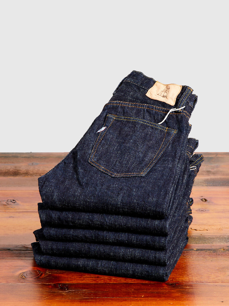 WSB-019 "Double Slub" 16oz Rinsed Selvedge Denim - Relaxed Tapered Fit