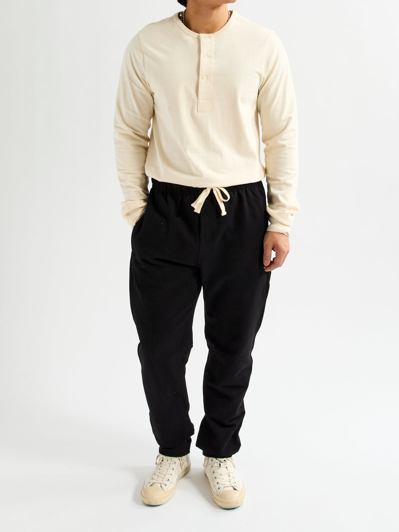 206 "Good Originals" 7.2oz Loopwheel Henley in Natural