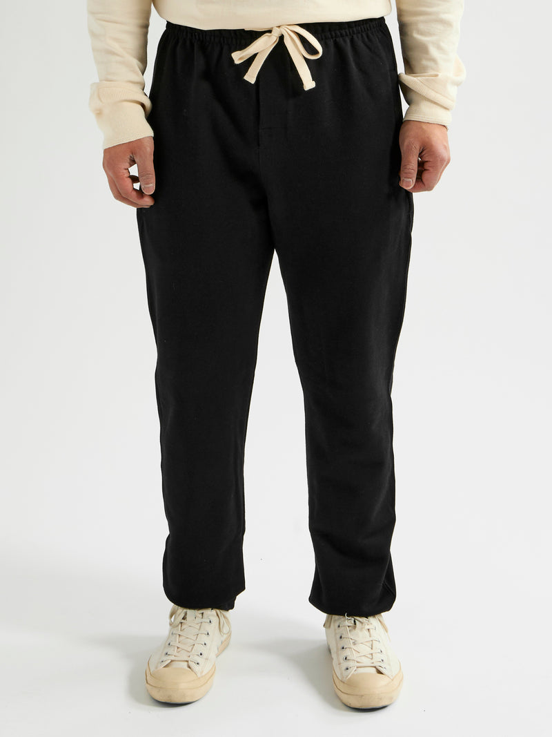 3S50 "Good Originals" Heavyweight Loopwheel Sweatpants in Deep Black