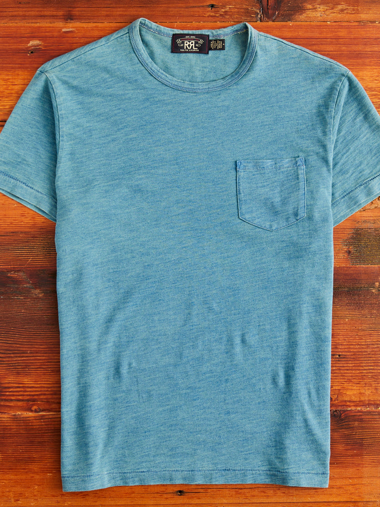 Slub Jersey Pocket T-Shirt in Washed Indigo