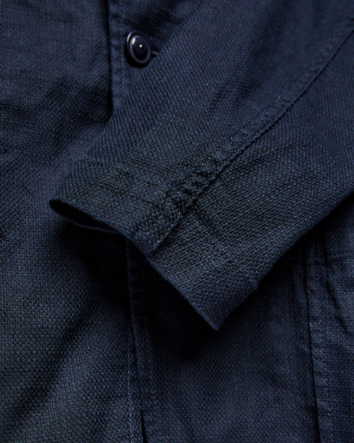 Bedford Jacket in Dark Navy Cotton Linen Java Cloth – Blue Owl Workshop