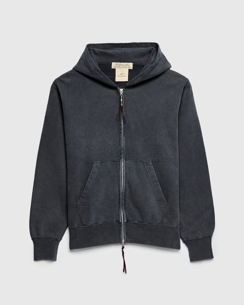 Special Finish Zip Hoodie in Black