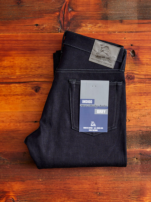 0405-52G "Indigo x Grey" 18oz Selvedge Denim - High Tapered Fit