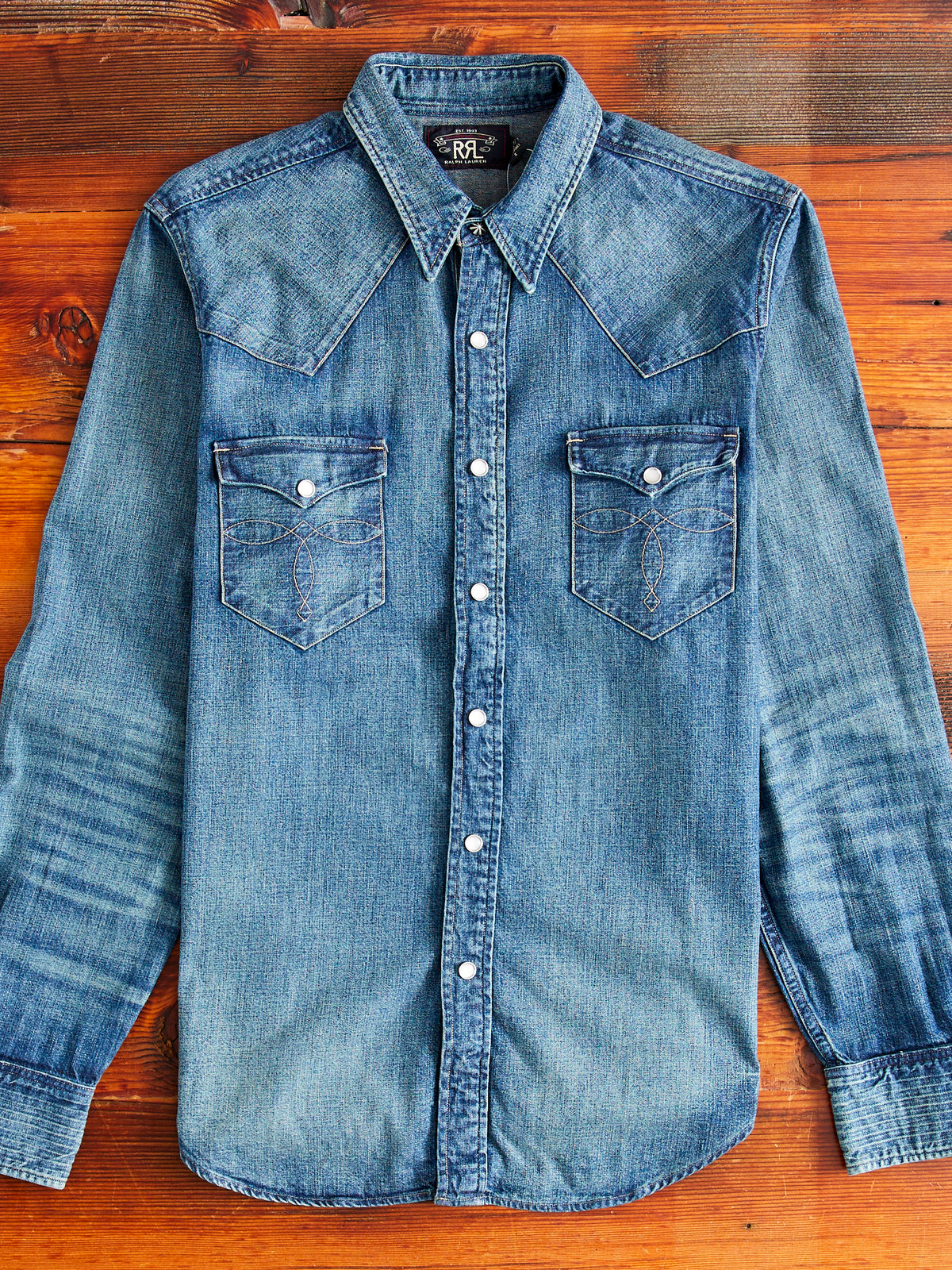 Buffalo Western Workshirt in Dark Wash – Blue Owl Workshop