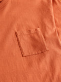 Vintage Knit Pocket T-Shirt in Orange