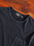 Slub Jersey Pocket T-Shirt in Black Indigo