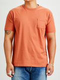 Vintage Knit Pocket T-Shirt in Orange