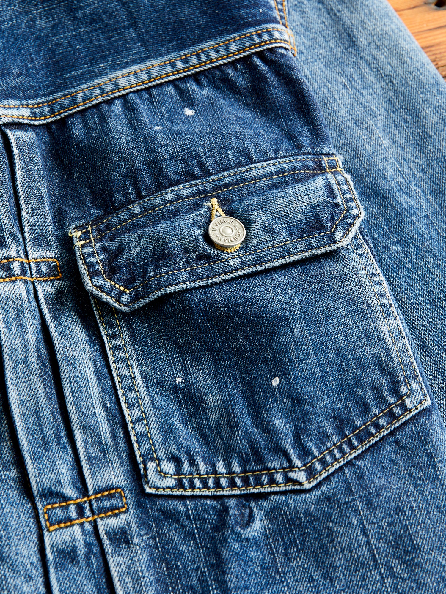 SS 101 Damaged Denim JKT in 1010 Washed Indigo – Blue Owl Workshop