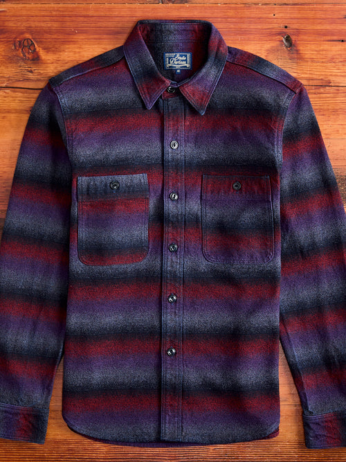 Tasogare Heavyweight Flannel Overshirt in Twilight