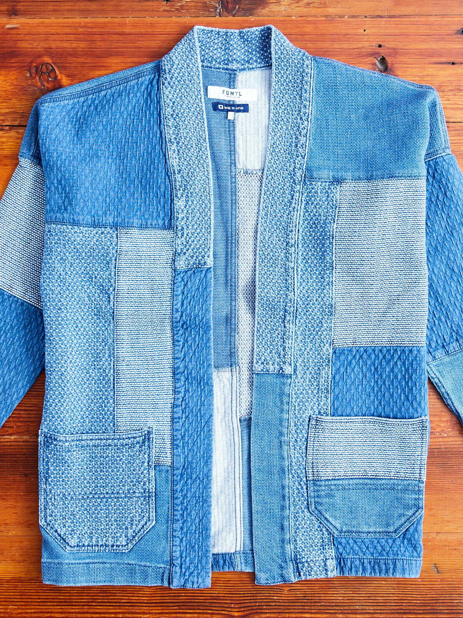 ポ*チ様 fdmtl ファンダメンタル PACHWORK HAORI JACKE Patchwork Haori Jacket in Indigo 5-Year Wash – Blue Owl Workshop