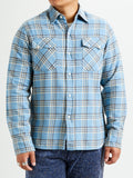 Washed Flannel Pearl Snap Shirt in Rogue River