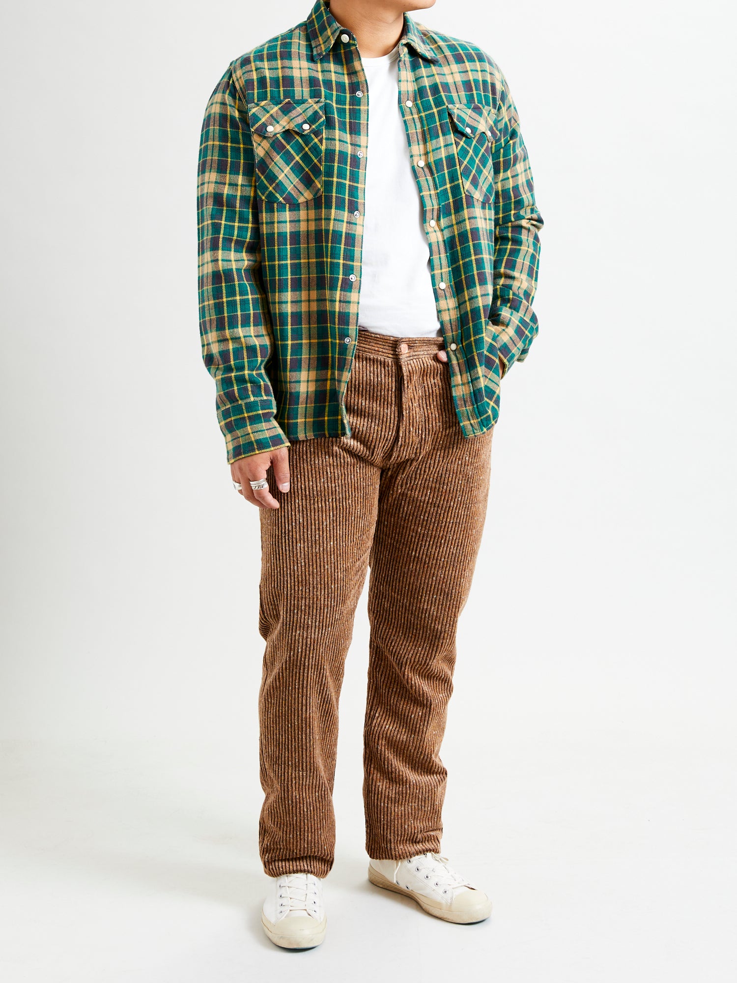 Donegal Corduroy Five Pocket Trousers in Rolling Sand – Blue Owl