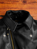 "3sixteen x Schott NYC" 20th Anniversary Horsehide Perfecto Leather Jacket in Black