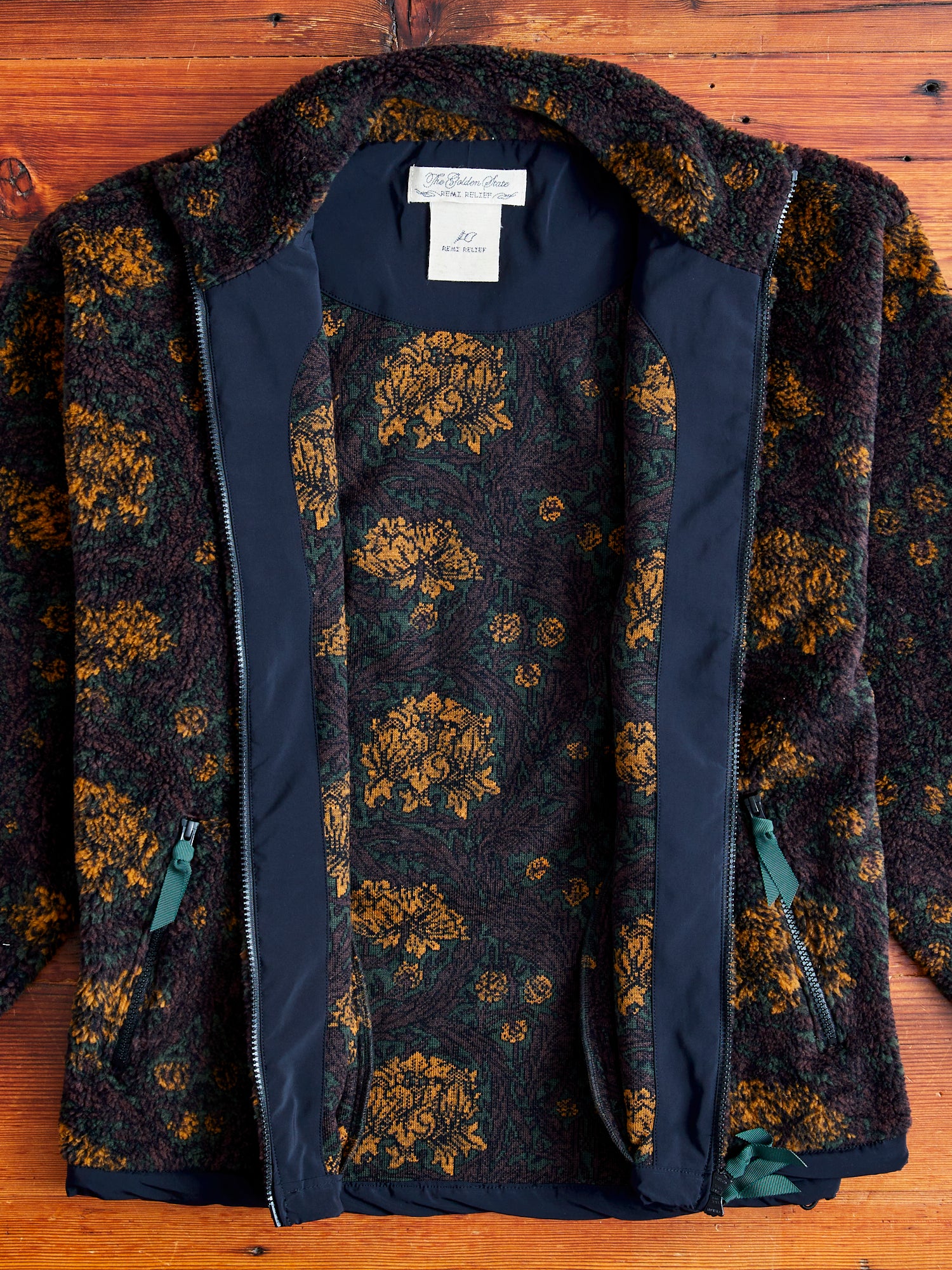 Jacquard Boa Zip Jacket in Green – Blue Owl Workshop