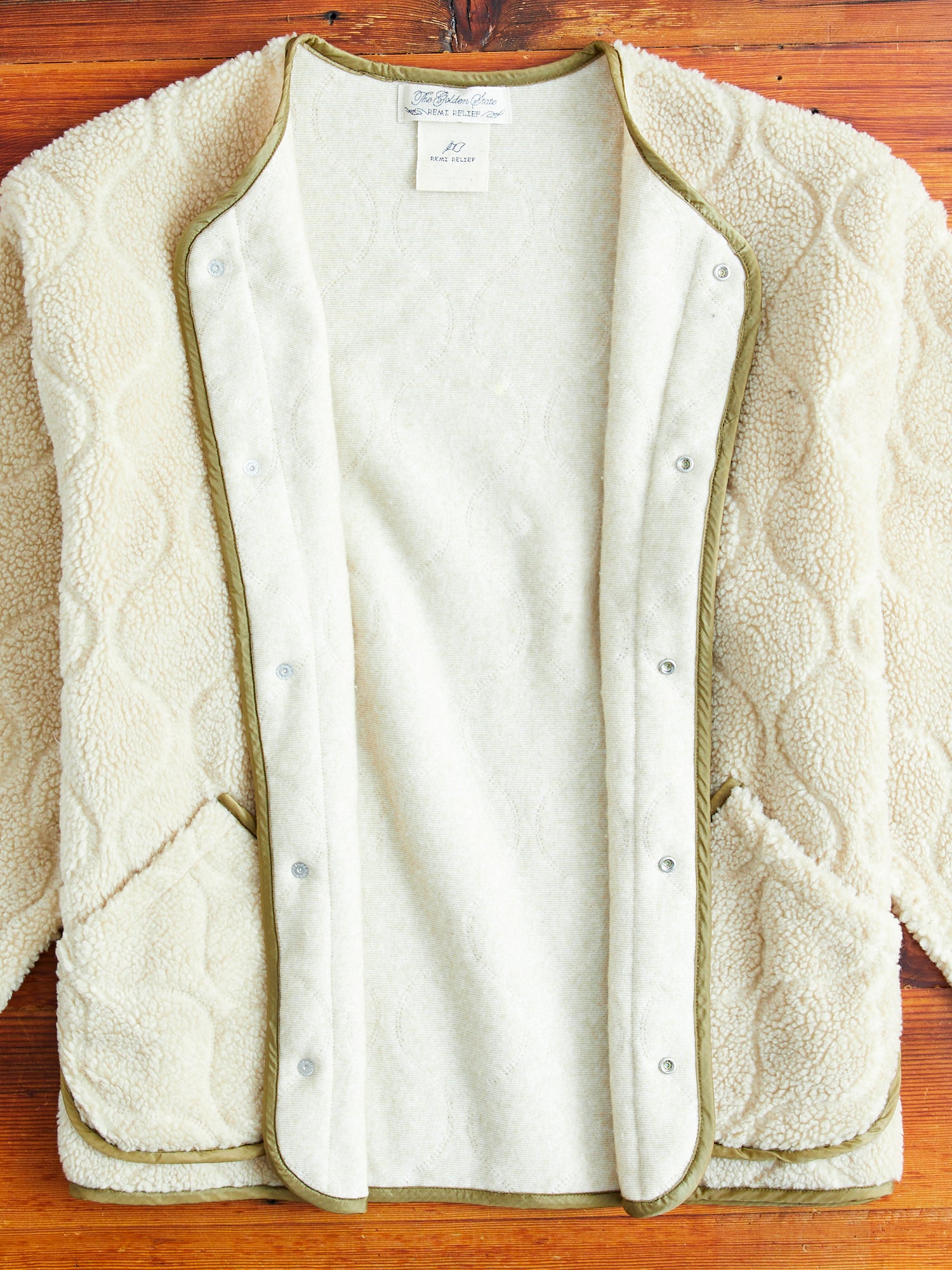 Nylon Rip Boa Jacket in Beige – Blue Owl Workshop