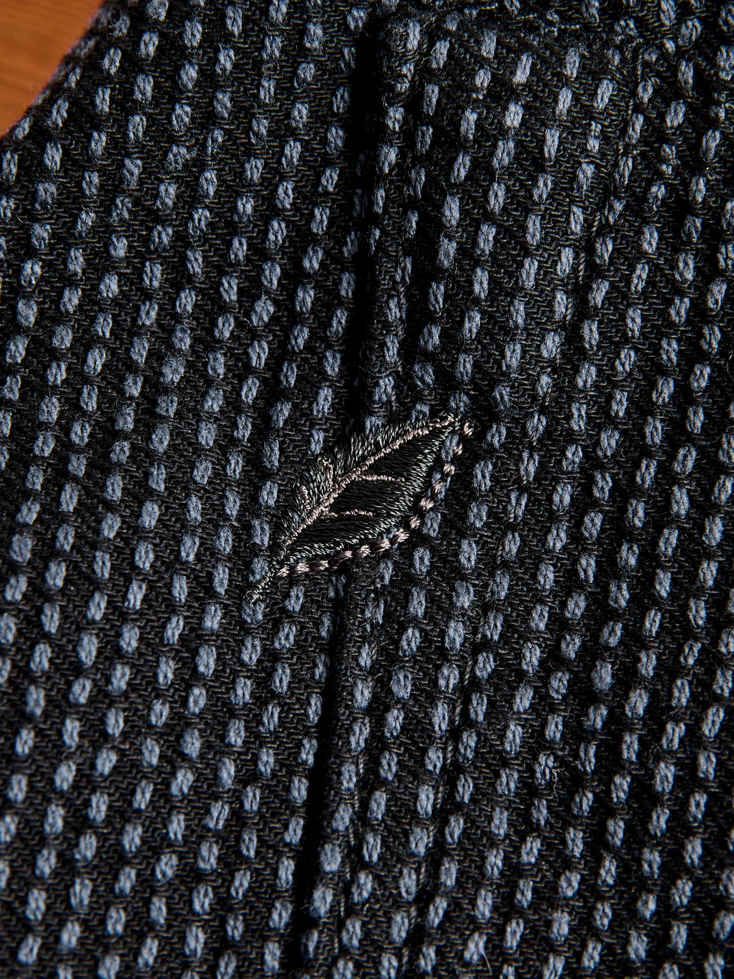 1170-2-BK Grey Black Sashiko Denim - Relaxed Tapered Fit