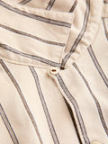 Hawaiian Button-Up Shirt in Stone Stripe