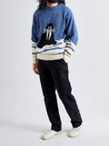 "Best Walrus In Town" Wool Sweater in Blue