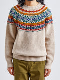 "Fragments Of Light" Knit Sweater in Biscuit