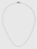 Triple Cutout Poplock Ball Chain Necklace in Sterling Silver