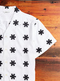 Leisure Shirt in White Embroidered Tencel