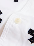 Leisure Shirt in White Embroidered Tencel